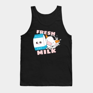 Fresh Milk Kawaii Cow Milk Bag Anime Manga Japan Tank Top